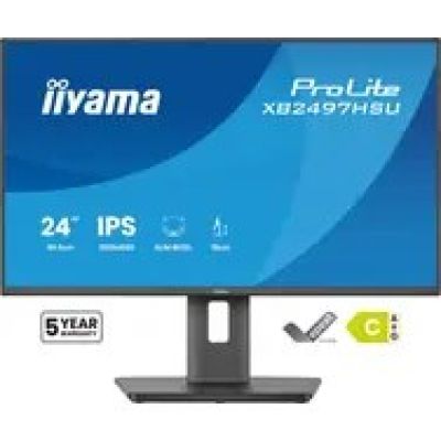 21. iiyama ProLite XB2497HSU-B1 monitor komputerowy 60,5 cm (23.8") 1920 x 1080 px Full HD LED Czarny