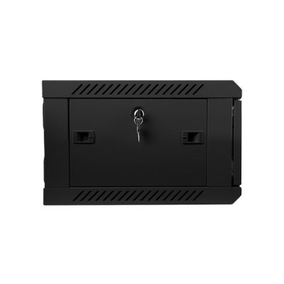 3. Szafa jednosekcyjna Lanberg WF01-6404-10B (4U; 280mm / 600mm / 450 mm; wisząca; Szklane; 19''; kolor czarny)