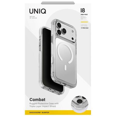 6. Etui UNIQ Combat Magclick Charging na iPhone 18 Pro Max / 17 Pro Max - białe