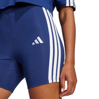 5. Spodenki damskie adidas Essentials 3-Stripes High Waisted Biker niebieskie JE1225