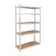 Regał metalowy magazynowy 205x120x45 srebrny Rebel RB-1253