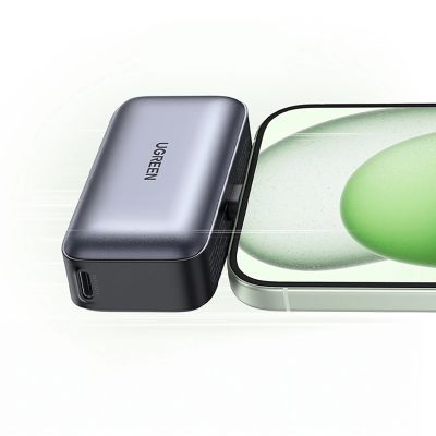 5. Powerbank Ugreen PB503 5000mAh z portem USB-C i zintegrowanym złączem USB-C - szary