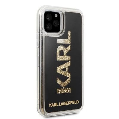5. Etui Karl Lagerfeld Karl logo Glitter na iPhone 11 Pro - czarne