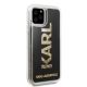 5. Etui Karl Lagerfeld Karl logo Glitter na iPhone 11 Pro - czarne