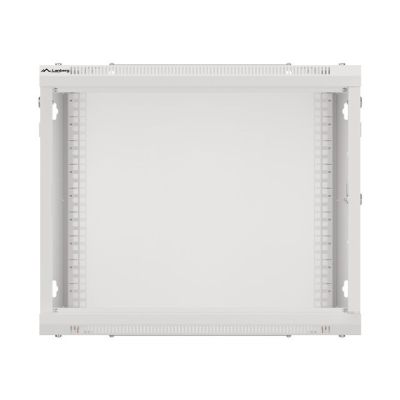 9. LANBERG SZAFA WISZĄCA RACK 19" 9U 600X600 DRZWI METALOWE SZARA (FLAT PACK) WF01-6609-00S