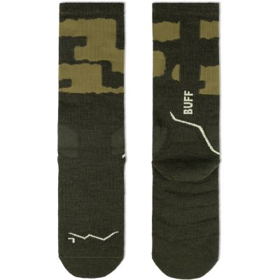 4. Skarpetki Buff MERINO MW CREW SOCKS MWC2 BEETLE GREEN L