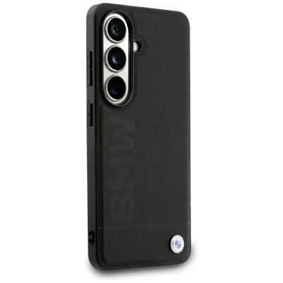 4. Etui BMW Leather Hot Stamp MagSafe na Samsung Galaxy S26 - czarne