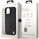 8. Etui BMW Leather Hot Stamp na iPhone 15 - czarne