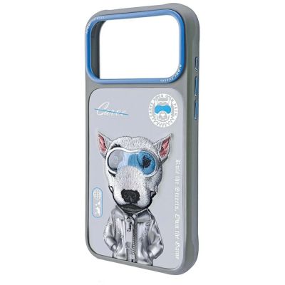 3. Etui Nimmy Cool&Cute 2.0 nag na iPhone 17 Pro - szare