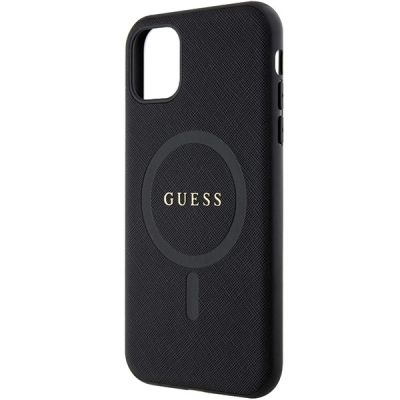 6. Etui Guess Saffiano MagSafe na iPhone 11 / Xr - czarne