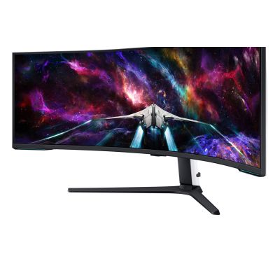 6. Samsung Odyssey S57CG954NU monitor komputerowy 144,8 cm (57") 7680 x 2160 px 8K Ultra HD QLED Czarny, Biały