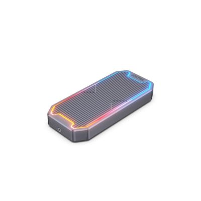 10. UNITEK OBUDOWA DYSKU USB-C M.2 SSD NVME/SATA, 10GBPS, RGB