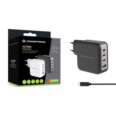 3. CONCEPTRONIC Ładowarka 4Port GaN 3xUSB-C/1xA 100WPD3.0/PPS sw