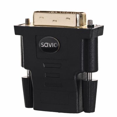 9. Adapter SAVIO cl-21 (HDMI F - DVI-D M; kolor czarny)