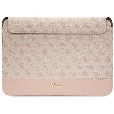 Pokrowiec Guess 4G Stripe Metal Logo na laptopa 14" - różowy