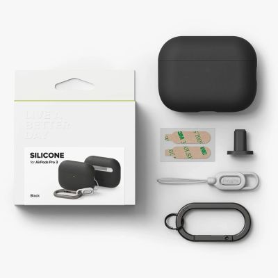 6. Etui Ringke Silicone na AirPods Pro 3 - czarne