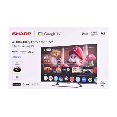 12. Telewizor SHARP 50HR7265E QLED 50" 4K Ultra HD Google TV Dolby Digital Plus DVB-T2 Czarny