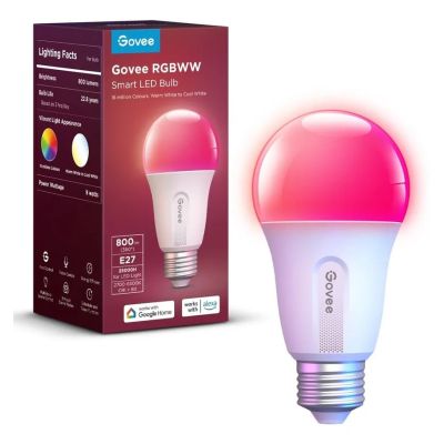 2. Govee Smart żarówka RGB 800LM, Wi-Fi + Bluetooth H6004CC1