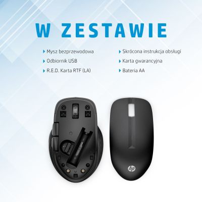 9. Mysz HP 430 Multi-Device Wireless Mouse Black bezprzewodowa czarna 3B4Q2AA