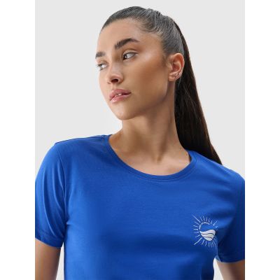 5. T-shirt regular z nadrukiem damski 4F 4FRSS24TTSHF2547-36S