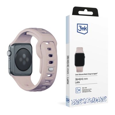 Pasek silikonowy 3mk Silicone Watch Strap do Apple Watch 38 / 40 / 41 mm - beżowy
