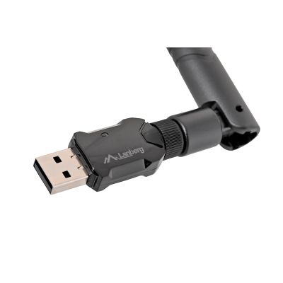 12. LANBERG KARTA SIECIOWA BEZPRZEWODOWA WIFI USB 2.0 DUAL BAND AX900 ANTENA