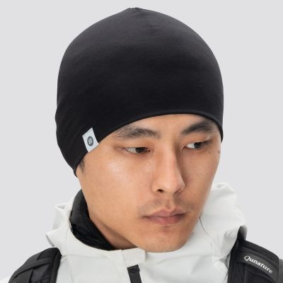 2. Czapka Rockbros YDM002 tencel + wełna rozmiar uniwersalny - czarna