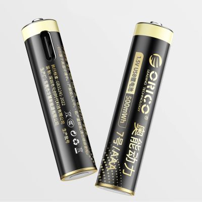 2. Bateria litowa Orico Ener-G EG7C 1,5 V 500mWh akumulator AAA USB-C z kablem ładującym 4 szt.