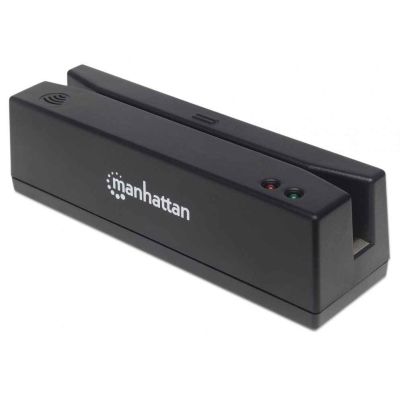 7. MANHATTAN Magnetkartenleser USB drei Spuren Leser   schwarz