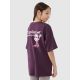 2. T-shirt dziewczęcy oversize z nadrukiem 4F 4FJRSS25TTSHF2586-50S