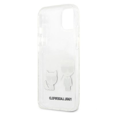 7. Etui Karl Lagerfeld Transparent Karl & Choupette na iPhone 13 mini - przezroczyste