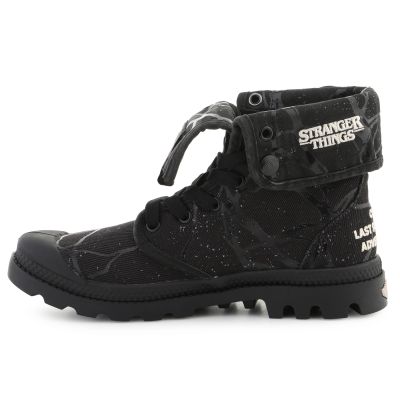 4. Palladium Stranger Things BAGGY HOPPER TUNNELS Women's 94625-008-M Black