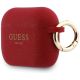 3. Etui Guess Silicone Glitter Ring na AirPods Pro 3 - czerwono-brokatowe