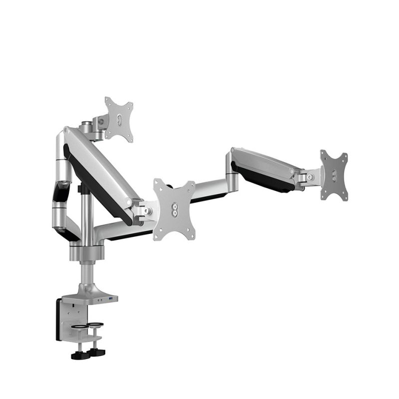 Ramię monitora IcyBox do 3 monitorów do 32" USB/AUDIO zewnętrzna sprzedaż detaliczna