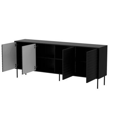 2. Komoda 4D CORTINA 200x40x81 czarny