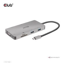 CLUB3D CSV-1594 stacja dokująca USB 3.2 Gen 1 (3.1 Gen 1) Type-C Czarny, Szary