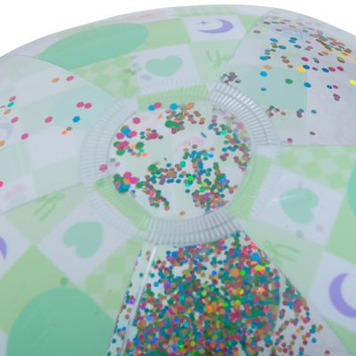 3. PIŁKA PLAŻOWA DMUCHANA 50CM BROKAT ZIELONY 53197