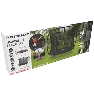 24. TRAMPOLINA DUNLOP PREMIUM Z SIATKĄ WEWNĘTRZNĄ fi244cm