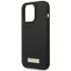 6. Etui Guess Silicone Logo Plate MagSafe na iPhone 14 Pro Max - czarne