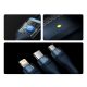 14. Baseus Flash Series II kabel USB - USB Typ C / Lightning / micro USB 100 W 1,2 m niebieski (CASS030003)