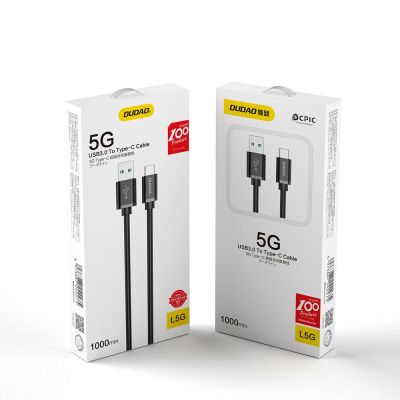 4. Dudao kabel przewód USB - USB Typ C Super Fast Charge 1 m czarny (L5G-Black)