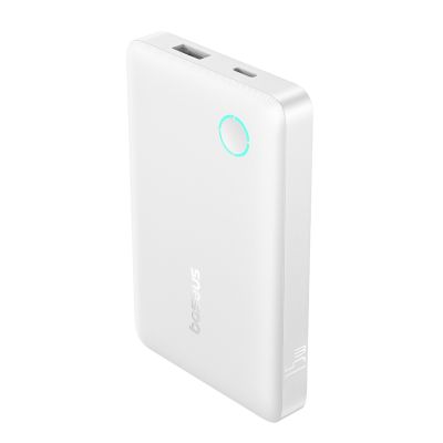3. Powerbank Baseus EnerFill FP11 10000mAh 15W z białym kablem USB-C 20V/3A 30cm - biały