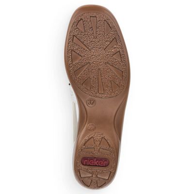 15. Półbuty skórzane ażurowe Rieker W RKR442B białe