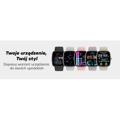 25. Smartwatch Męski GRAVITY GT18-4 Pomarańczowy Pasek Silikonowy + Czarny Pasek