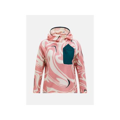 Bluza damska PEAK PERFORMANCE W Freelight Aop Polartec Alpha Hood kolor różowy