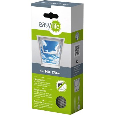 2. MOSKITIERA OKNO DACH 140X170 BIAŁA POLIESTER+TAŚMA RZEP