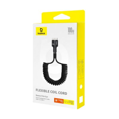 6. Kabel Baseus Fish-Eye Typ C-Typ C 100W 1m (czarny)