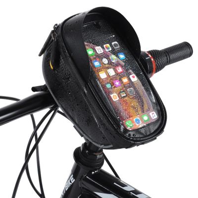 7. Wozinsky torba rowerowa na kierownicę z etui na telefon 1 l czarna (WBB16BK)