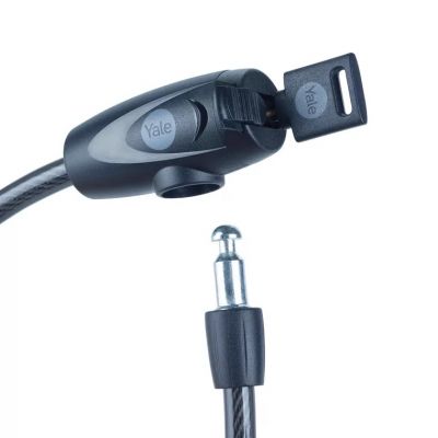 2. Linka rowerowa stalowa na klucz 10x600mm Yale Essential Security Keyed Cable Lock 10mm