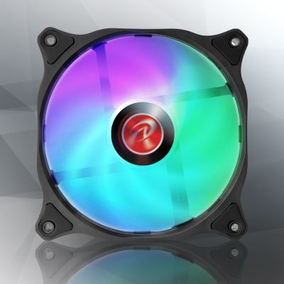 9. RAIJINTEK EOS 12 RBW ADD Płyta główna, Procesor Wentylator 12 cm Czarny, Biały 2 szt.